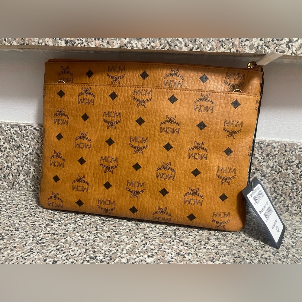 Brand New MCM Visetos Pouch Crossbody